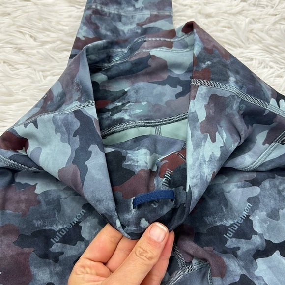 Lululemon Wunder Train High-Rise Tight 25" Heritage Camo Wash Mineral Blue - Picture 3 of 6